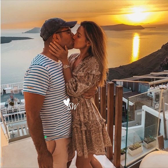 Boho 60’s Floral Gypsy Print Ruffle Dress Tan Nude - Picture 15 of 16